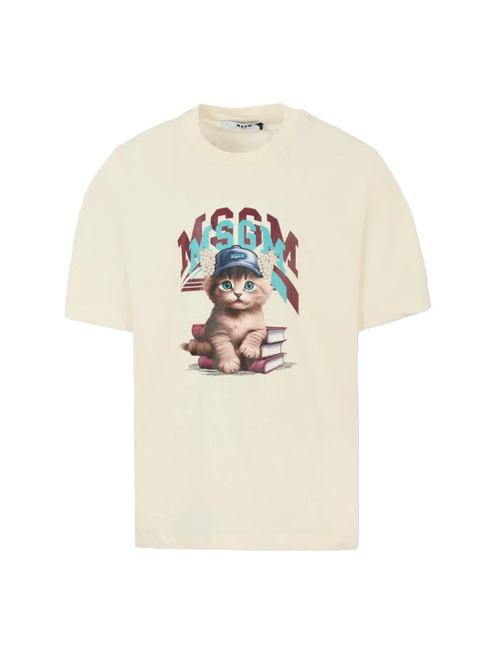 Msgm "Kitty" Logo T-Shirt