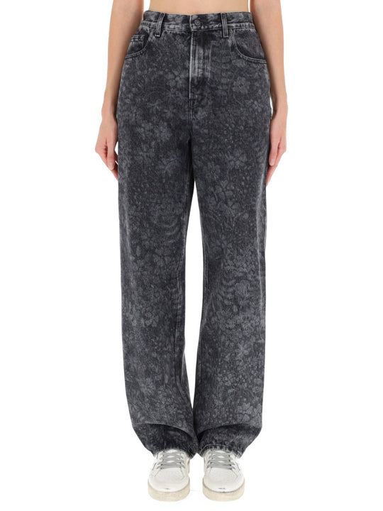 Golden Goose Jeans With Floral Pattern