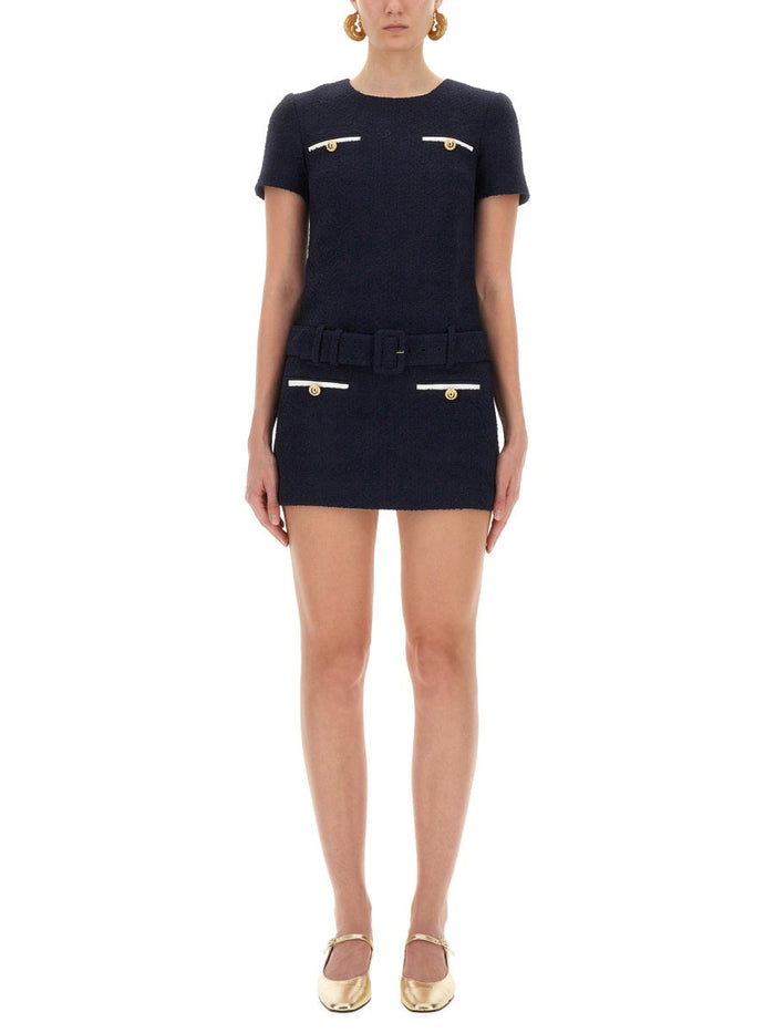 Self-Portrait Mini Boucle Dress