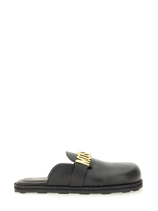 Moschino Sabot With Logo Lettering
