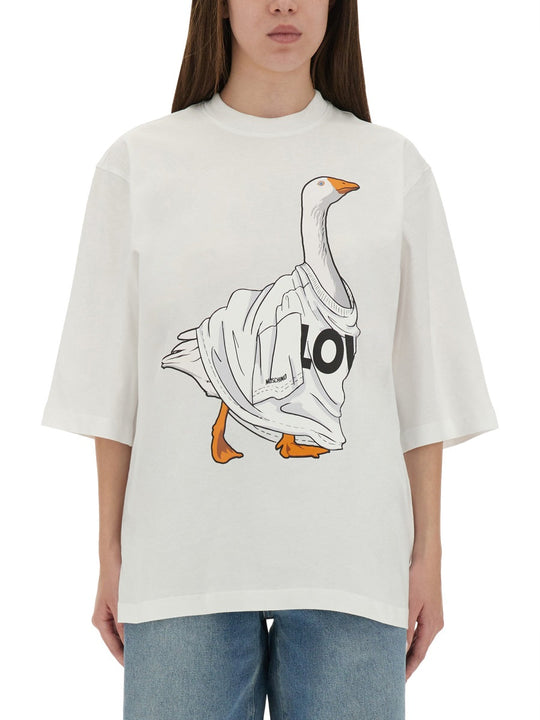 Moschino "Goose" Jersey T-Shirt
