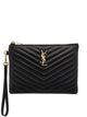 Saint Laurent Leather Cassandre Pouch