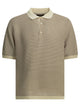 Beams Plus Beige Paper Polyester Nylon Spandex Washi Yarn Polo Shirt