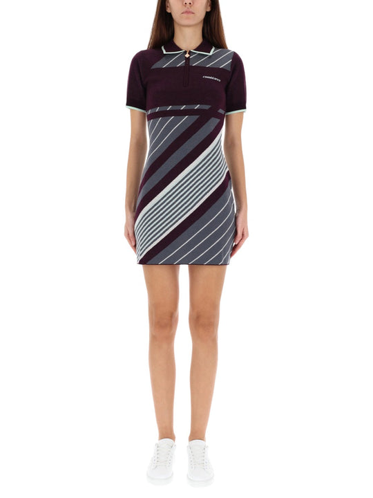 Casablanca "Diagonal" Tennis Polo Dress
