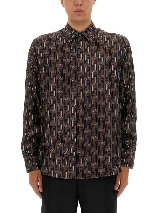 Fendi Printed Silk Shirt