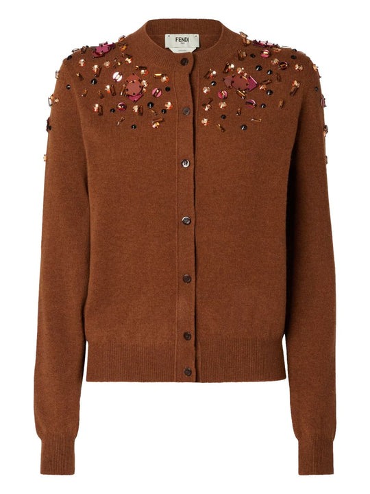 Fendi Sequined Cardigan