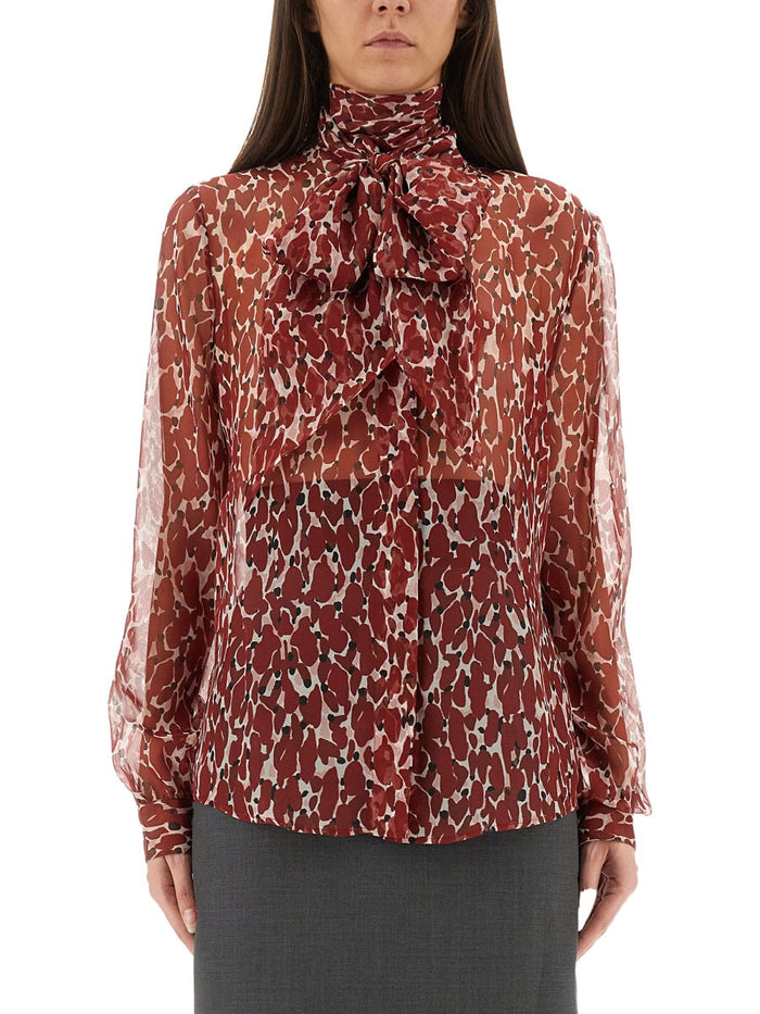 Saint Laurent Printed Silk Shirt