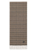 Saint Laurent Prince Of Wales Pattern Silk Scarf
