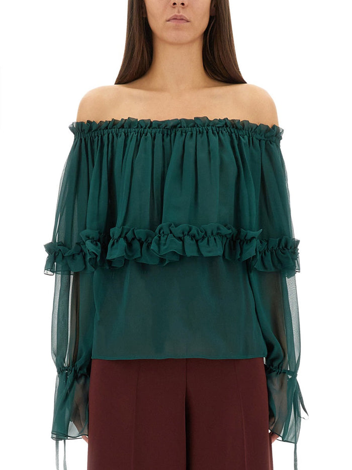 Saint Laurent Blue In Silk