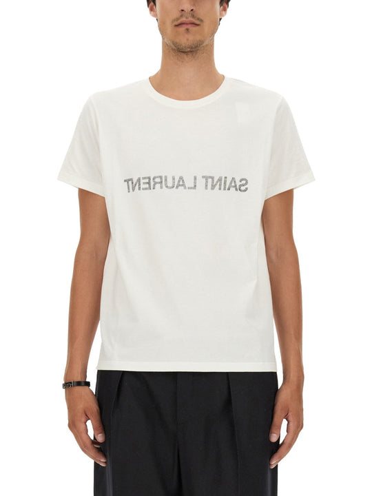 Saint Laurent Inverted Logo T-Shirt