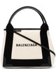 Balenciaga Two-Tone Canvas Small Cobas Navy Handbag