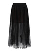 Self-Portrait Lace Midi Skirt