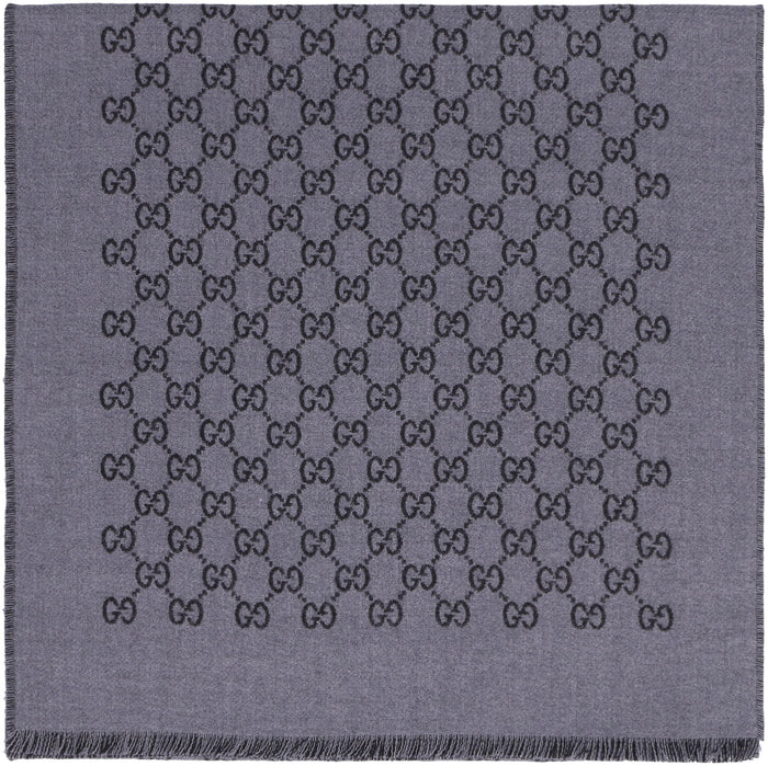 Gucci Wool Gg Jacquard Scarf