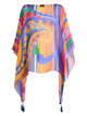 Etro Paisley Print Silk Poncho Top