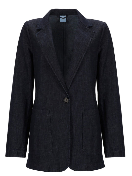 Aspesi Single-Breasted Denim Jacket