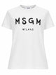 Msgm T-Shirt Con Logo Pennellato