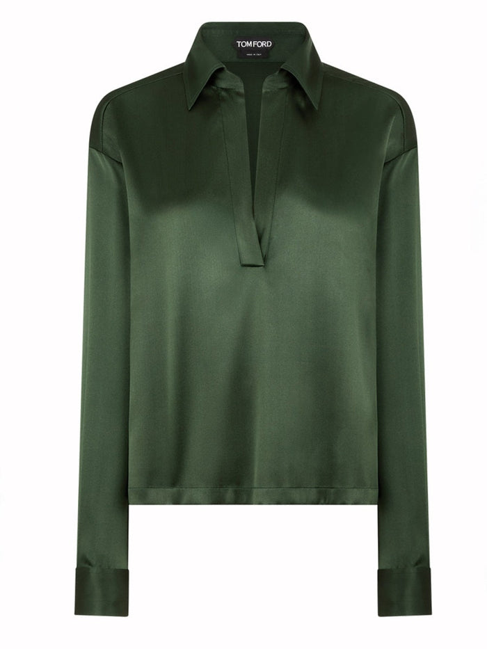 Tom Ford Silk Satin Stretch Shirt
