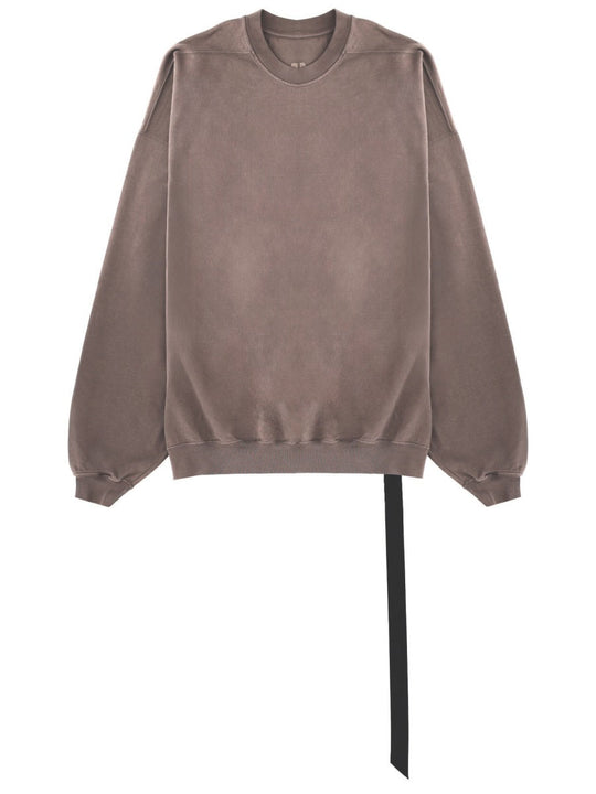Rick Owens Drkshdw Felpa "Hun Crewneck" In Cotone