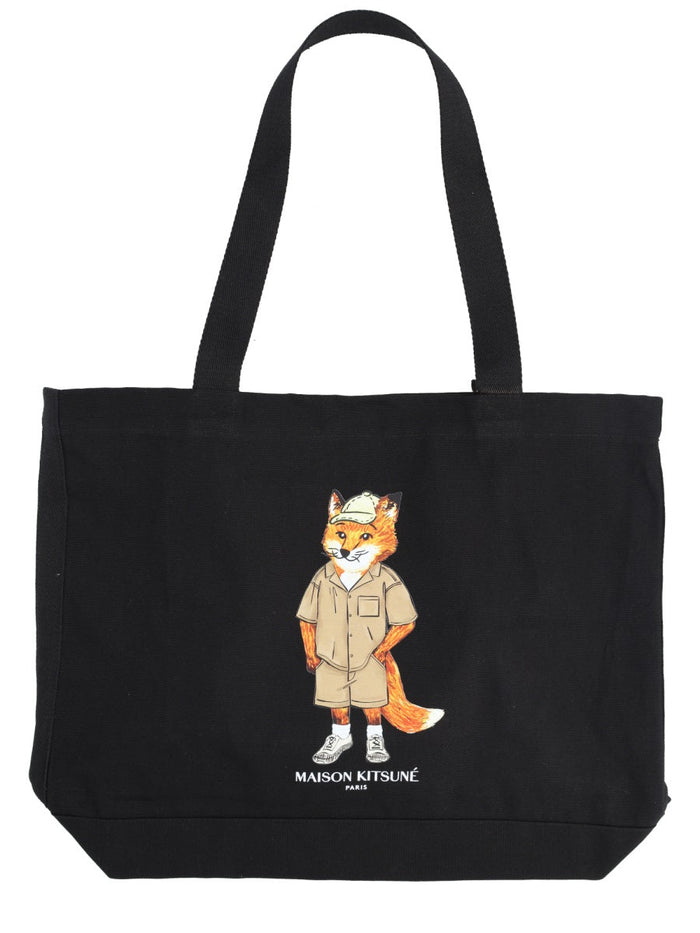 Maison Kitsuné Borsa Tote "Dressed Fox"