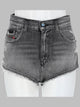 Diesel Shorts In Denim Con Orli Sfrangiati