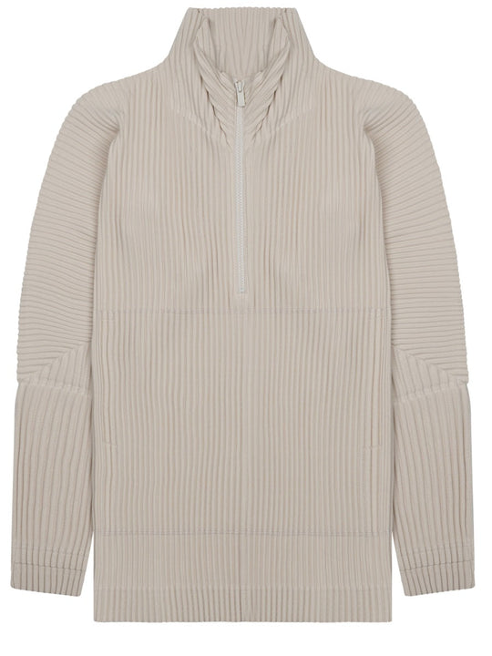 Homme Plisse Issey Miyake Felpa Plissettata Con Zip