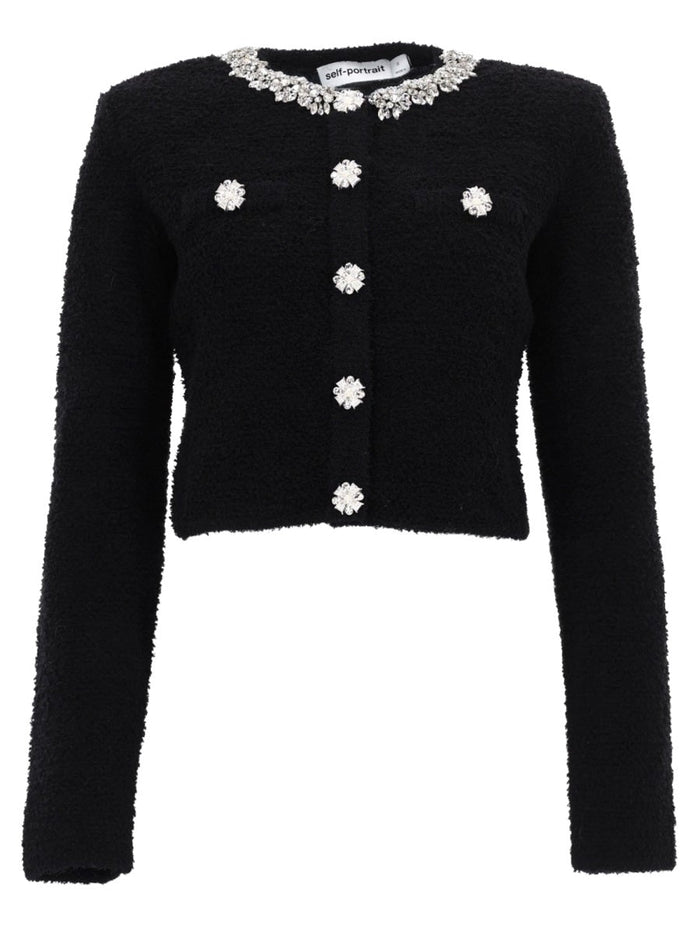 Self-Portrait Cardigan With Jewel Buttons