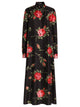 Dolce & Gabbana Rose Bouquet Print Twill Long Dress