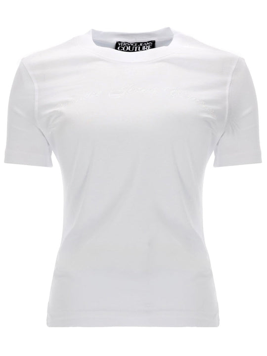 Versace Jeans Couture T-Shirt Con Logo Glitterato