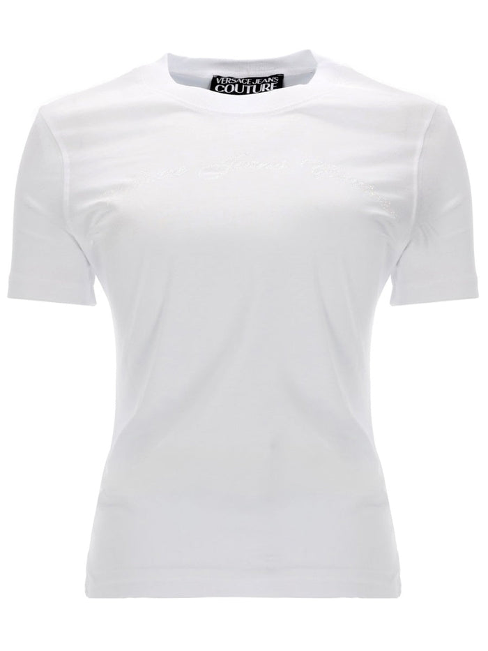 Versace Jeans Couture T-Shirt Con Logo Glitterato