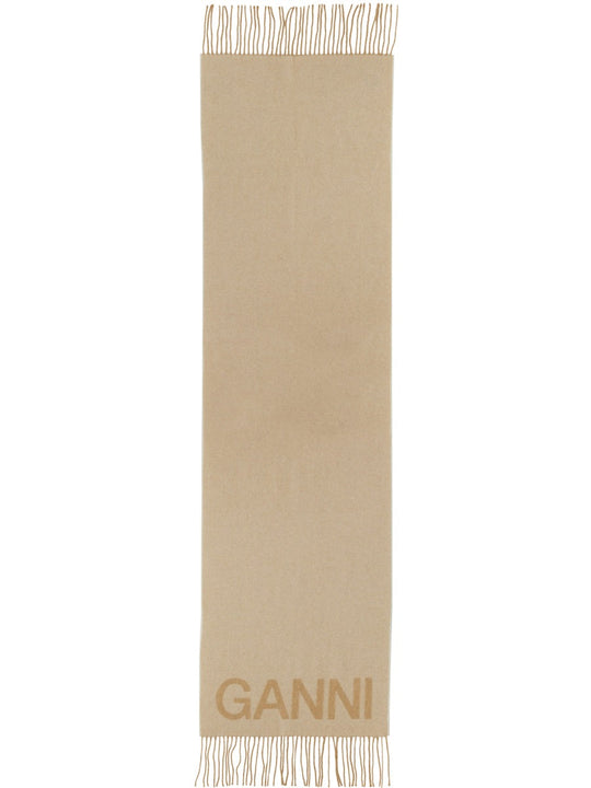 Ganni Scarf With Logo