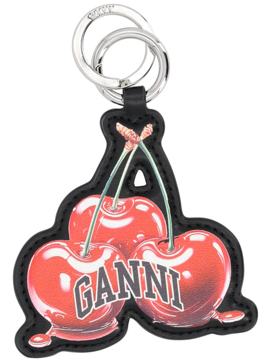 Ganni Leather Keychain