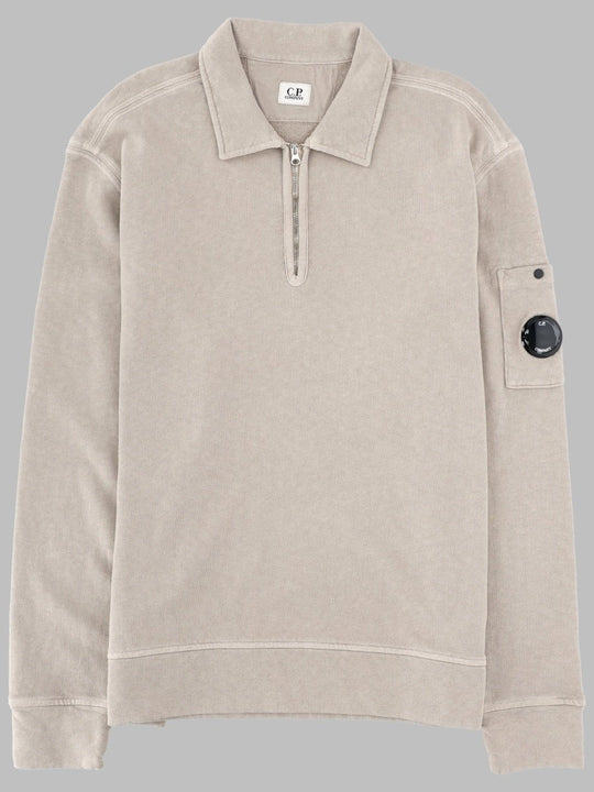 C.p. Company Felpa Con Colletto Polo E Zip