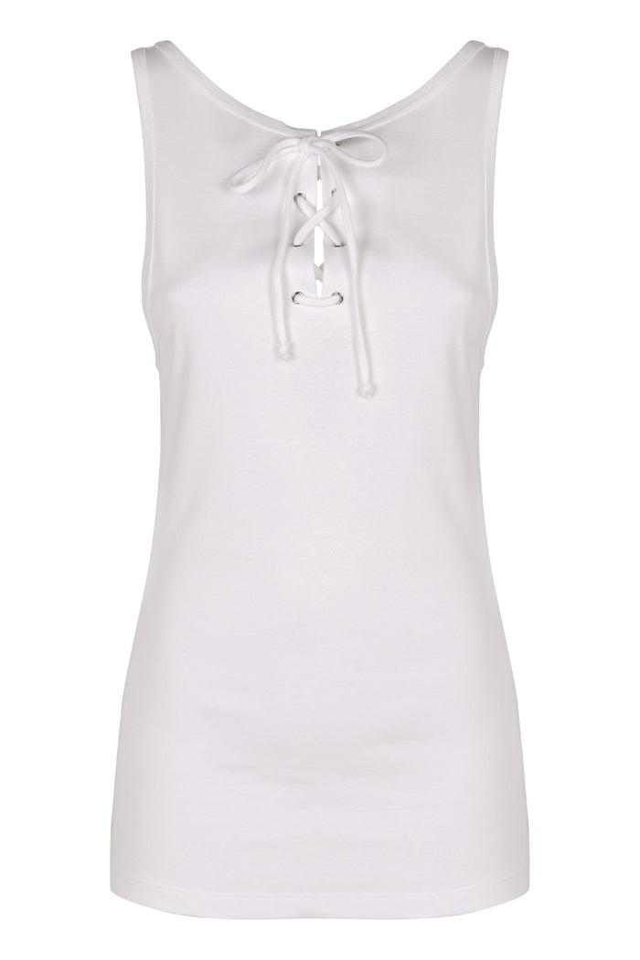 Prada White Cotton Tank Top