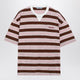 Prada Tshirt In Cotone A Righe Rosa/Tabacco