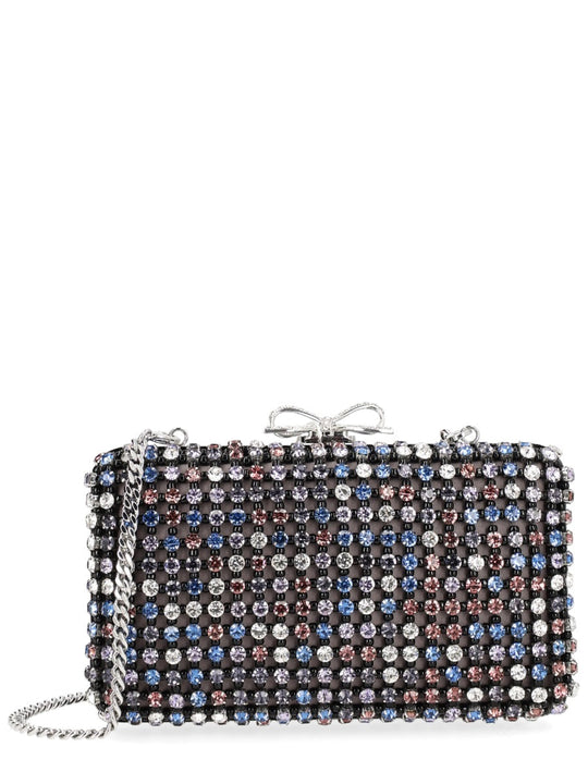 Self-Portrait "Crystal Chainmail" Clutch Bag