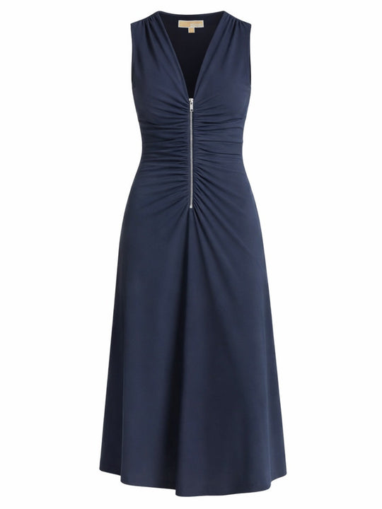 Michael By Michael Kors Midi Dress With Zipper