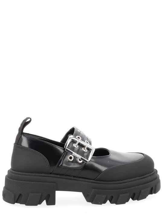 Ganni Ballerina With Logo Buckle