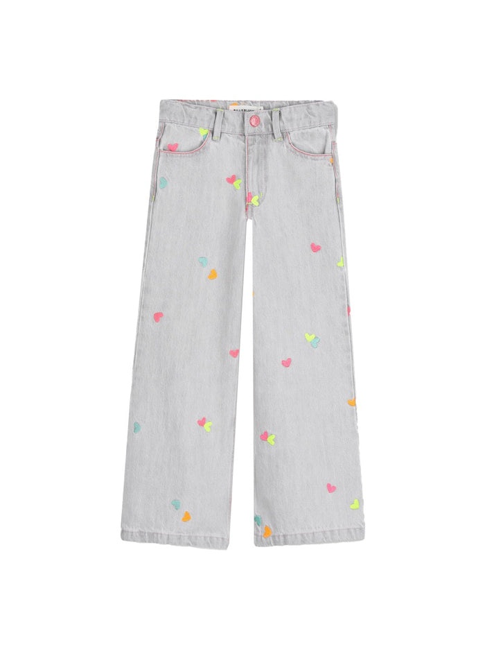 Billieblush Pantalone Jeans Con Cuoricini