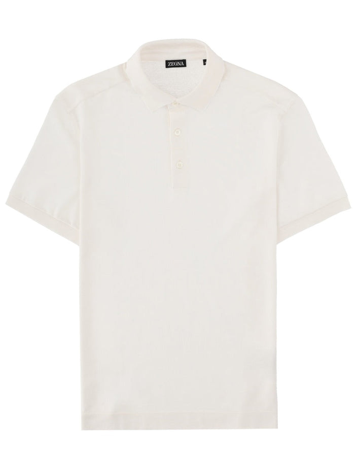 Zegna Polo In Cotone E Seta
