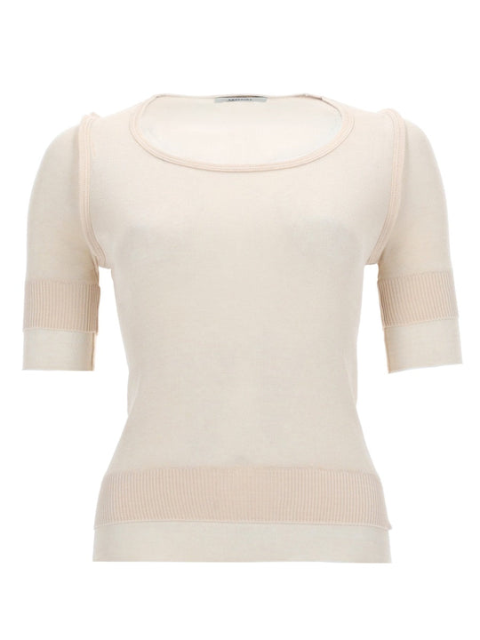 Lemaire "Trompe L'oeil" Viscose And Silk Top