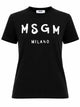 Msgm T-Shirt Con Logo Pennellato