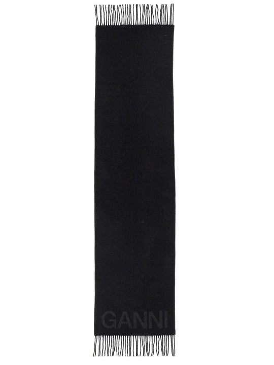 Ganni Scarf With Logo
