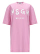 Msgm Abito T-Shirt Con Logo