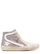 Golden Goose Sneaker With Glitter And Zipper
