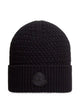 Moncler Logo-Patch Cable-Knit Beanie Hat