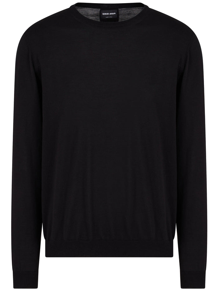 Giorgio Armani Black Silk Cotton Sweater