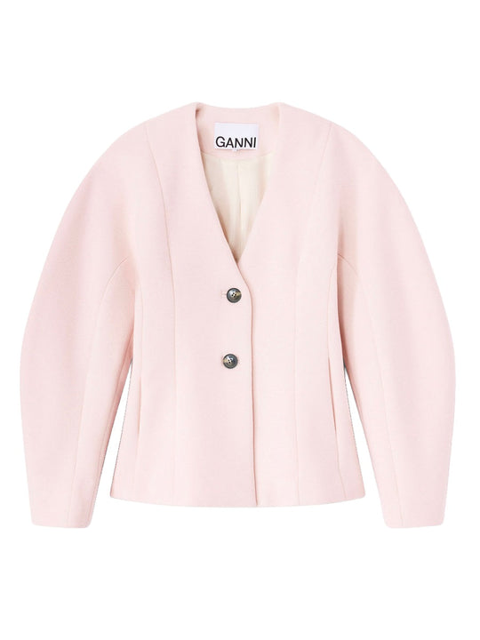 Ganni V-Neck Blazer