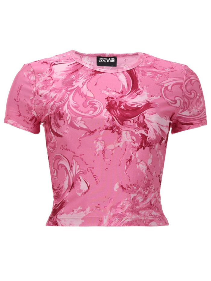 Versace Jeans Couture T-Shirt Con Stampa "Wave"