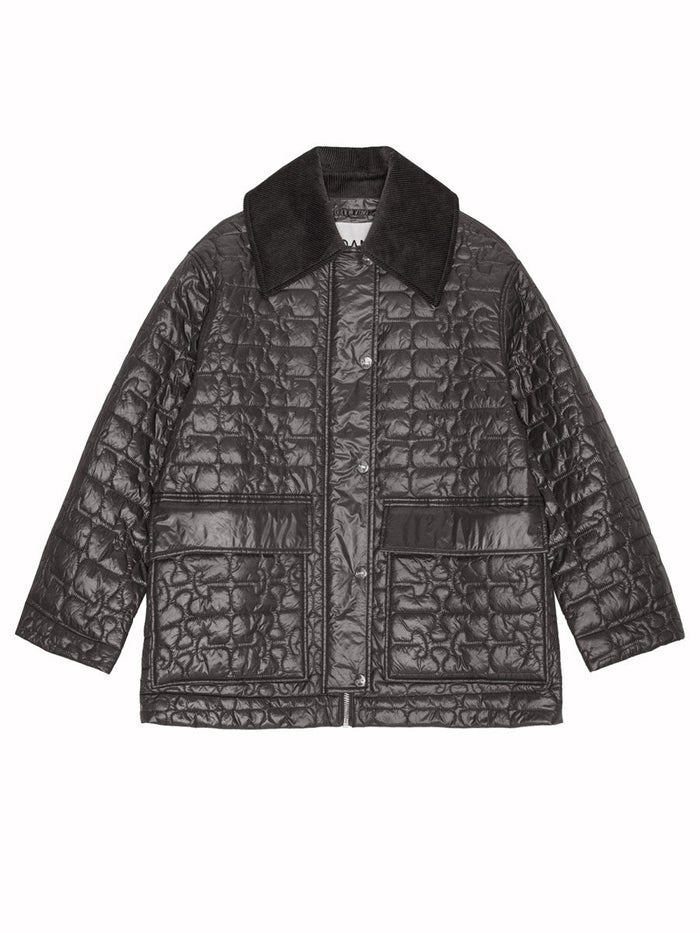 Ganni Quilted Midi Jacket