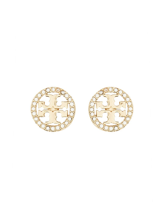 Tory Burch "Miller" Earrings With Logo